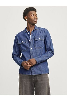 پیراهن آبی مردانه رگولار Jack & Jones - کد 866916858