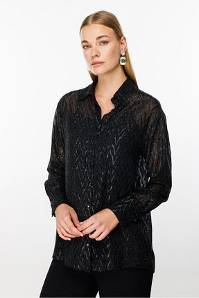 پیراهن مشکی زنانه رگولار Moda İlgi - کد 820070108