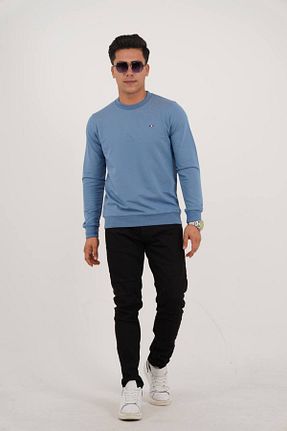 سوئیشرت آبی مردانه İpliği Boyalı Est Estola - کد 866943293