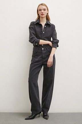 شلوار جین مشکی زنانه پاچه لوله تفنگی Never more - کد 866966064