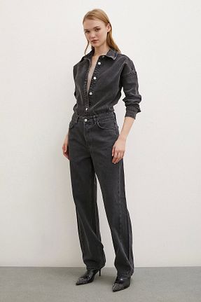 شلوار جین مشکی زنانه پاچه لوله تفنگی Never more - کد 866966064