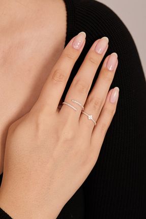 انگشتر نقره زنانه زیرکن Elika Silver - کد 858150406