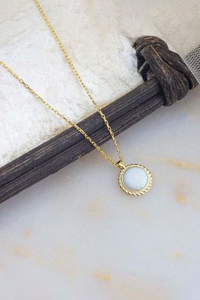 گردنبند نقره طلائی زنانه 925 عیار Else Silver - کد 866668757