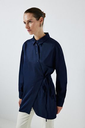 پیراهن حجاب سرمه ای زنانه نیمه فیت Touche Prive - کد 867008656
