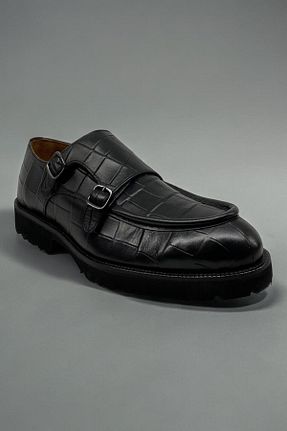 کفش کژوال مشکی مردانه چرم خالص eforia - کد 837779650