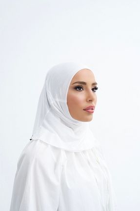 شال سفید زنانه پنبه ای 19V69 ITALIA - کد 867008798