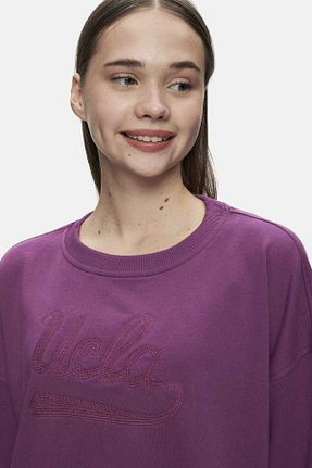سوئیشرت بنفش زنانه ساده Ucla - کد 867027726