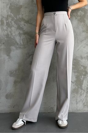 شلوار طوسی زنانه بافتنی macharel jeans - کد 858120436