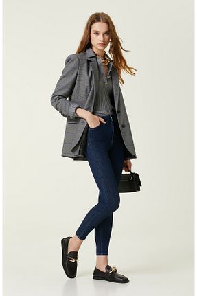 شلوار جین آبی زنانه پاچه تنگ Network - کد 377072855