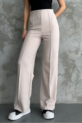 شلوار بژ زنانه پنبه - پلی استر - الاستین macharel jeans - کد 797835761