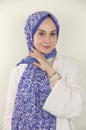 شال بنفش زنانه پنبه پلی استر SİLKHOMEE - کد 868079586