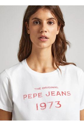 تیشرت سفید زنانه رگولار Pepe Jeans - کد 867076351