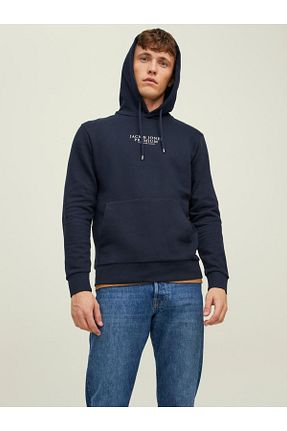 سوئیشرت سرمه ای مردانه ساده Jack & Jones - کد 330084403