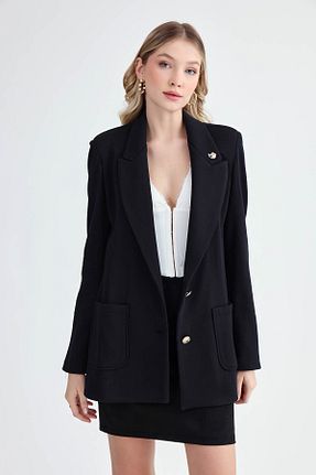 کت مشکی زنانه رگولار Vitrin - کد 867075625