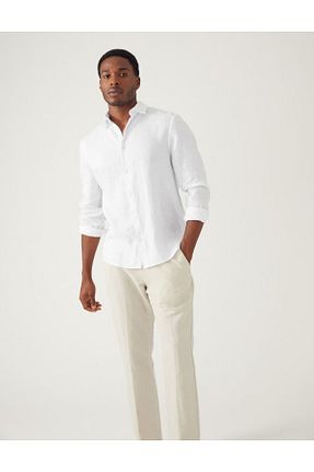 پیراهن سفید مردانه رگولار Marks & Spencer - کد 666274974
