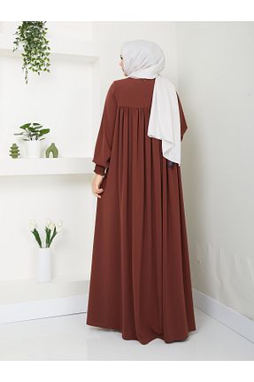 کلاه و ابایا نارنجی زنانه پنبه پلی استر kevser ferace - کد 867100124