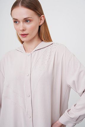 کلاه و ابایا بژ زنانه پلی استر Zühre - کد 849080552