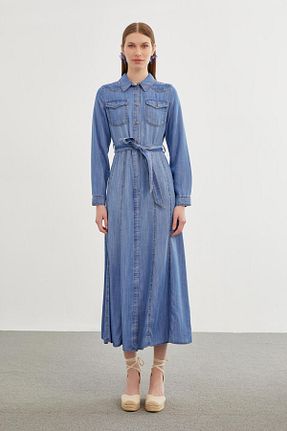 لباس حجاب آبی زنانه رگولار Zühre - کد 822727861