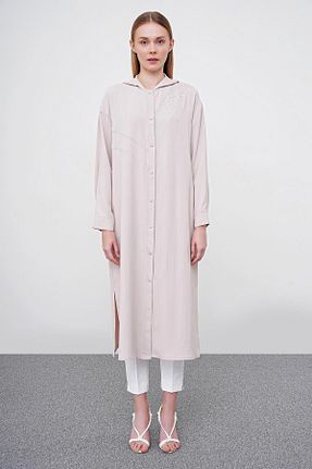 کلاه و ابایا بژ زنانه پلی استر Zühre - کد 849080552