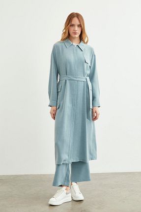 کلاه و ابایا فیروزه ای زنانه بافتنی Zühre - کد 849081955
