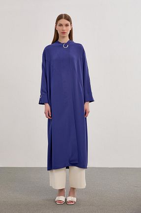 کلاه و ابایا سرمه ای زنانه پلی استر Zühre - کد 820091096
