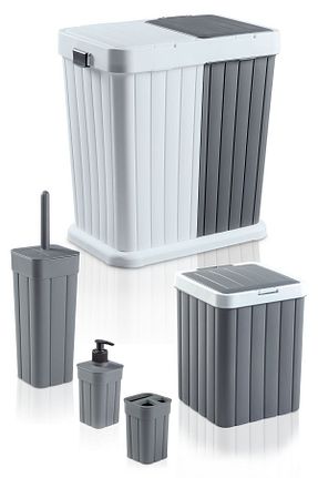 سبد لباس طوسی پلاستیک plastyol - کد 826371464