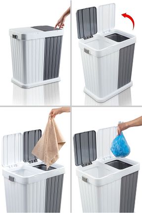 سبد لباس طوسی پلاستیک plastyol - کد 826371464