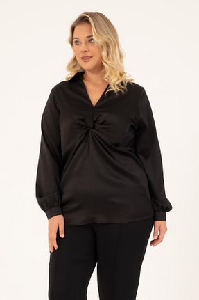 بلوز مشکی زنانه ساده Myline - کد 799672110