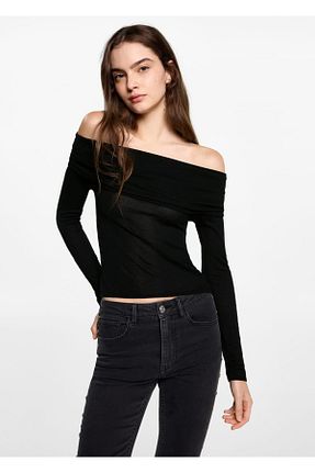 پلیور مشکی زنانه Saç Örgü MANGO Teen - کد 862819738
