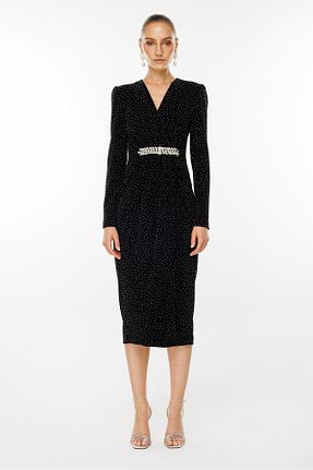 لباس مشکی زنانه بافتنی Moda İlgi - کد 867125370
