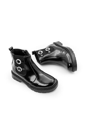 بوت / نیم بوت مشکی بچه گانه چرم مصنوعی fiko - کد 867350030