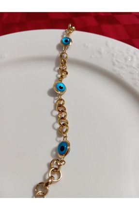 دستبند استیل (فولاد) زرد زنانه استیل ضد زنگ linaaksesuar - کد 867130244