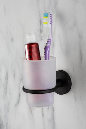 جای مسواک مشکی فلزی Aktel Banyo - کد 867171954