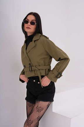 ترنچکت خاکی زنانه پلی استر VOVSTYLE - کد 809619364