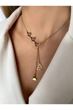 گردنبند استیل ( فولاد ) طلائی استیل (فولاد) vense - کد 867173044