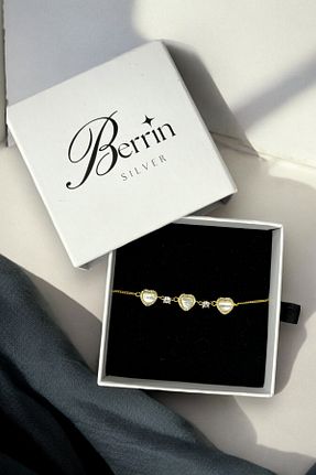 دستبند نقره طلائی زنانه 925 عیار Berrin Silver - کد 867196093