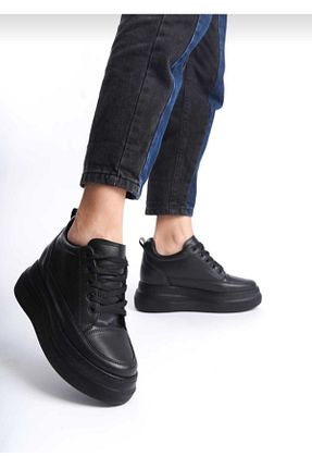 کفش اسنیکر مشکی زنانه بند دار BENNU DERMO FASHİON - کد 867204491