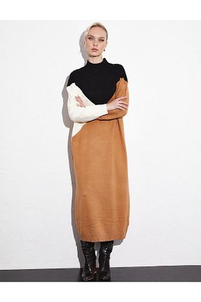 تونیک حجاب بژ زنانه بافتنی Kayra - کد 775651053