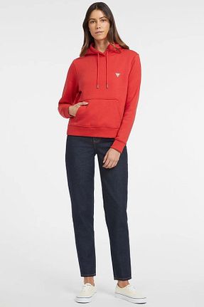 سوئیشرت قرمز زنانه ساده Guess - کد 848506722