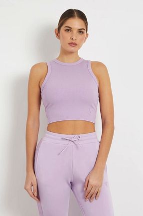 بادی بنفش زنانه یقه دوچرخه Guess - کد 827585714