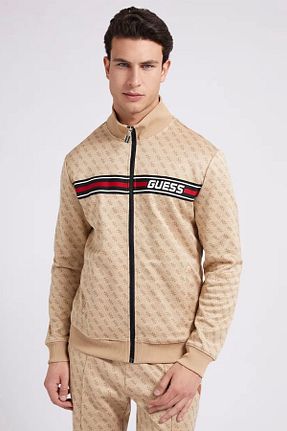 سوئیشرت قهوه ای مردانه ساده Guess - کد 820246034