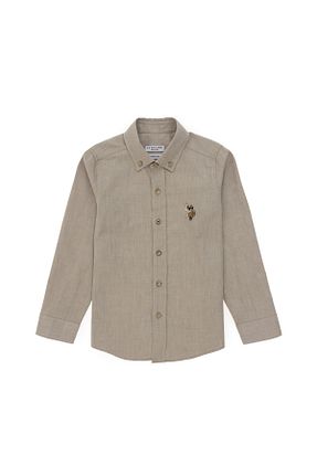 پیراهن خاکی بچه گانه یقه پیراهنی U.S. Polo Assn. - کد 867262182