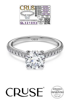 انگشتر نقره زنانه کریستال Cruse - کد 867286901