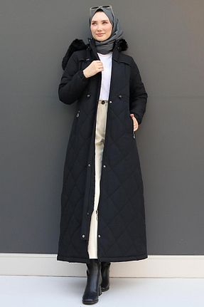 کاپشن حجاب مشکی زنانه سایز بزرگ GİZ AGİYİM - کد 867267721