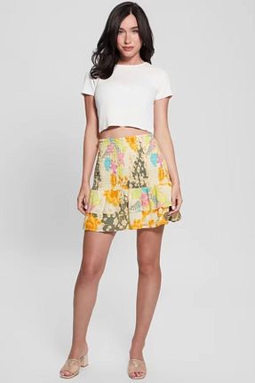 دامن بژ زنانه ویسکون Guess - کد 854092275