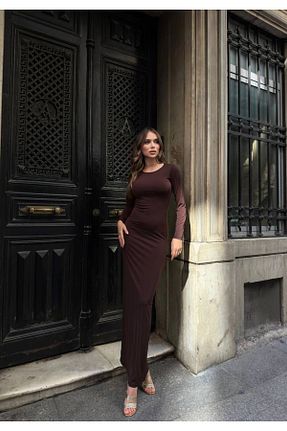 لباس قهوه ای زنانه بافت eBaa fashıon - کد 867313145