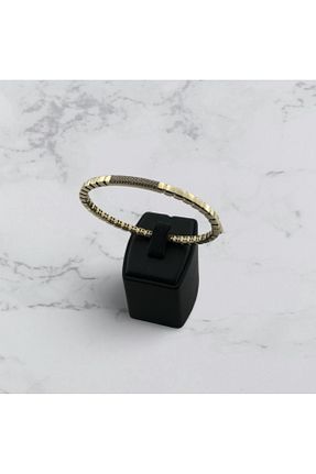 دستبند طلا طلائی زنانه 14 عیار Has Kuyumcum - کد 867779021