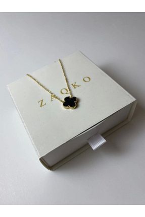 گردنبند استیل ( فولاد ) مشکی زنانه استیل (فولاد) Zaqko - کد 383059277