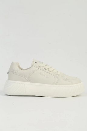 کفش اسنیکر سفید زنانه بند دار Benetton - کد 867317416