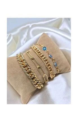دستبند جواهر طلائی زنانه زیرکن BERS AKSESUAR - کد 317446203
